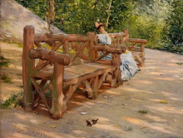 公園のベンチ 別名「公園のアイドル時間」セントラル・パーク ウィリアム・メリット・チェイス Oil Paintings